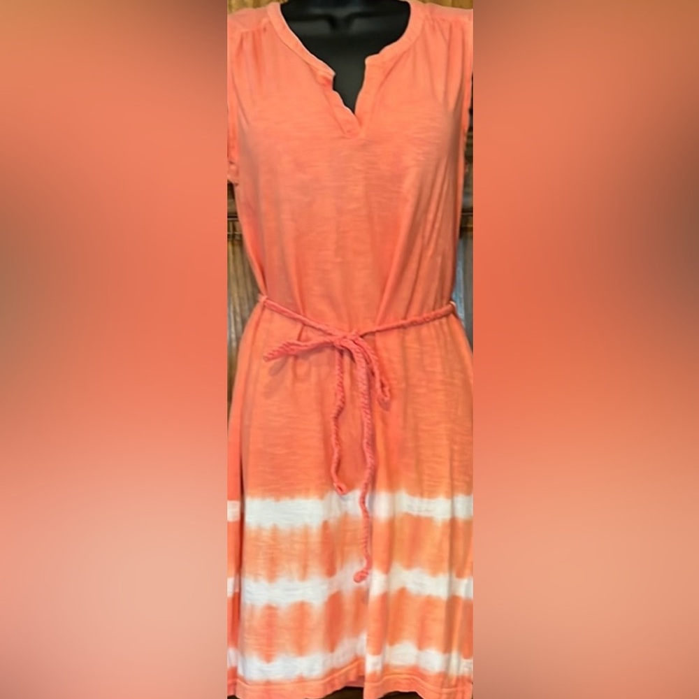Bass Vibrant Coral Cotton dress